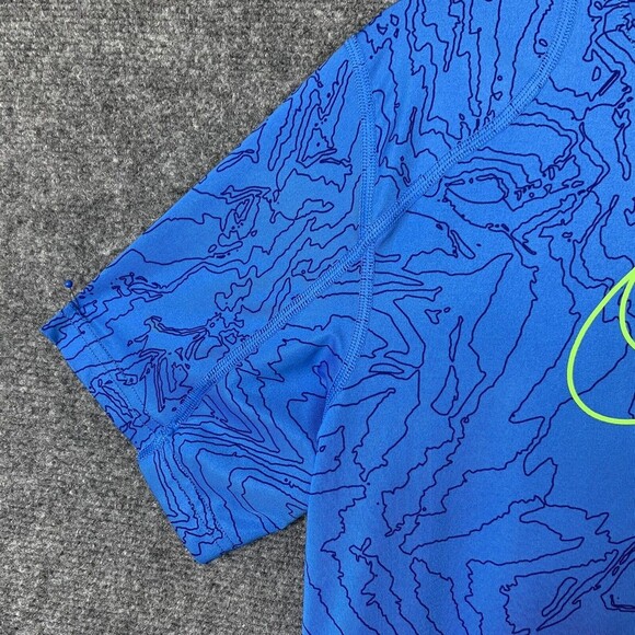 Nike Pro Dri Fit Women XL Fitted Short Sleeve Blue With Front Swoosh - Picture 6 of 9